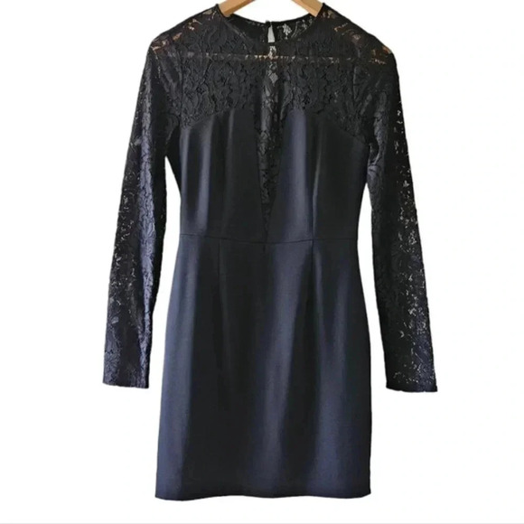 Aritzia Babaton Masaki Black Bustier Lace Mini Dress Size 2. - Picture 5 of 15